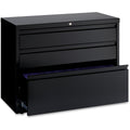Lorell 36" Box/Box/File Lateral File Cabinet, Black, LLR60929