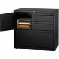 Lorell 30" Personal Storage Center Lateral File, Black, LLR60933