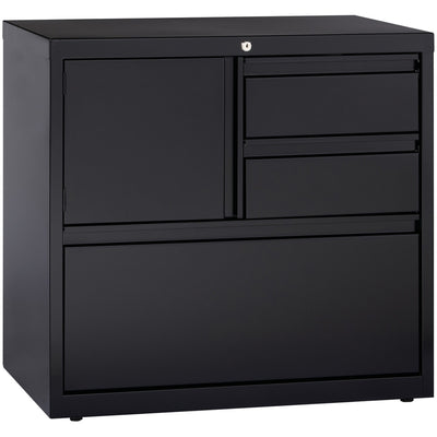 Lorell 30" Personal Storage Center Lateral File, Black, /CT — view 1