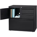 Lorell 30" Personal Storage Center Lateral File, Black, LLR60933