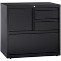 Lorell 30" Personal Storage Center Lateral File, Black, LLR60933