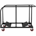 Lorell Round Planet Table Trolley Cart, Charcoal, LLR65955