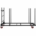 Lorell Blow-Mold Rectangular Table Trolley Cart, Charcoal, LLR65956