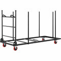 Lorell Blow-Mold Rectangular Table Trolley Cart, Charcoal, LLR65956