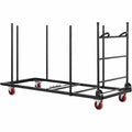 Lorell Blow-Mold Rectangular Table Trolley Cart, Charcoal, LLR65956