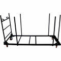 Lorell Blow-Mold Rectangular Table Trolley Cart, Charcoal, LLR65956