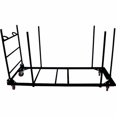 Lorell Blow-Mold Rectangular Table Trolley Cart, Charcoal, LLR65956