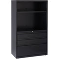 Lorell File/File Lateral File Combo Unit, Black, LLR66205