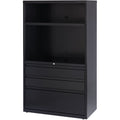 Lorell File/File Lateral File Combo Unit, Black, LLR66205