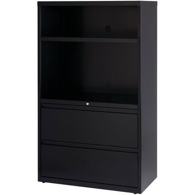 Lorell Box/Box/File Lateral File Combo Unit, Black, /CT — view 1