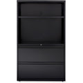 Lorell Box/Box/File Lateral File Combo Unit, Black, LLR66206