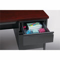 Lorell Fortress Series 48" Right Single-Pedestal Desk, Brown, LLR66903