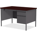 Lorell Fortress Series 48" Right Single-Pedestal Desk, Brown, LLR66903