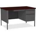 Lorell Fortress Series 48" Right Single-Pedestal Desk, Brown, LLR66903