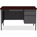 Lorell Fortress Series 48" Right Single-Pedestal Desk, Brown, LLR66903