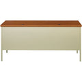 Lorell Fortress Series 66" Right-Pedestal Desk, Brown, LLR66904