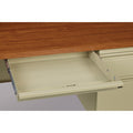 Lorell Fortress Series 66" Right-Pedestal Desk, Brown, LLR66904