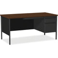 Lorell Fortress Series 66" Right-Pedestal Desk, Black, LLR66905