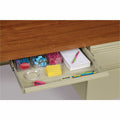 Lorell Fortress Series 48" Right Single-Pedestal Desk, Brown, LLR66908