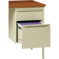 Lorell Fortress Series 48" Right Single-Pedestal Desk, Brown, LLR66908