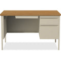 Lorell Fortress Series 48" Right Single-Pedestal Desk, Brown, LLR66908