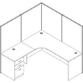 Lorell 180-degree Straight Panel Connectors, Aluminum, 1 Set, LLR90259