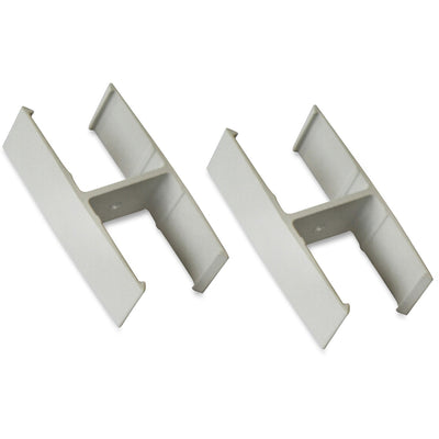 Lorell 180-degree Straight Panel Connectors, Aluminum, 1 Set, LLR90259