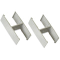 Lorell 180-degree Straight Panel Connectors, Aluminum, 1 Set, LLR90259