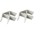 Lorell 90-Degree Panel Connectors, Aluminum, 1 Set, LLR90260