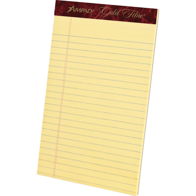 TOPS Ampad Gold Fibre Premium Jr. Legal Writing Pads, 5" x 8", 1 Dozen — view 1