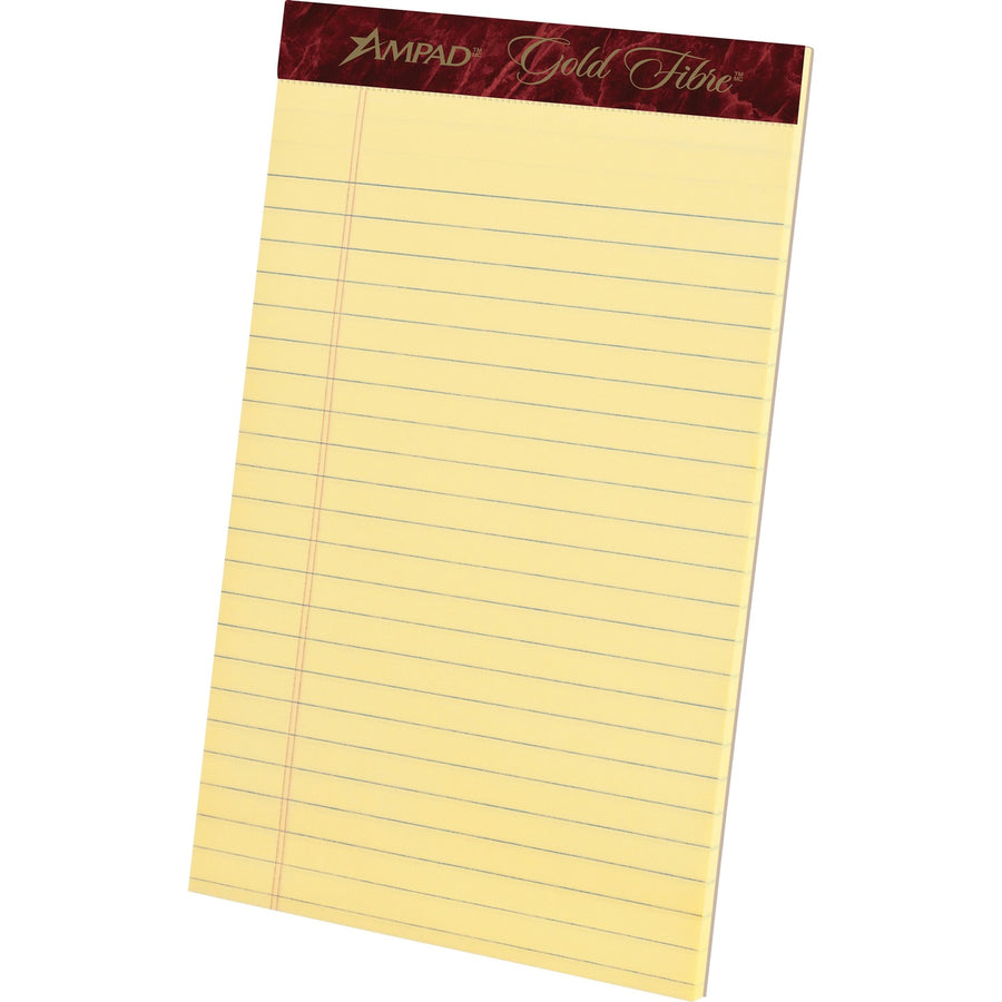 TOPS Ampad Gold Fibre Premium Jr. Legal Writing Pads, 5" x 8", 1 Dozen — view 1