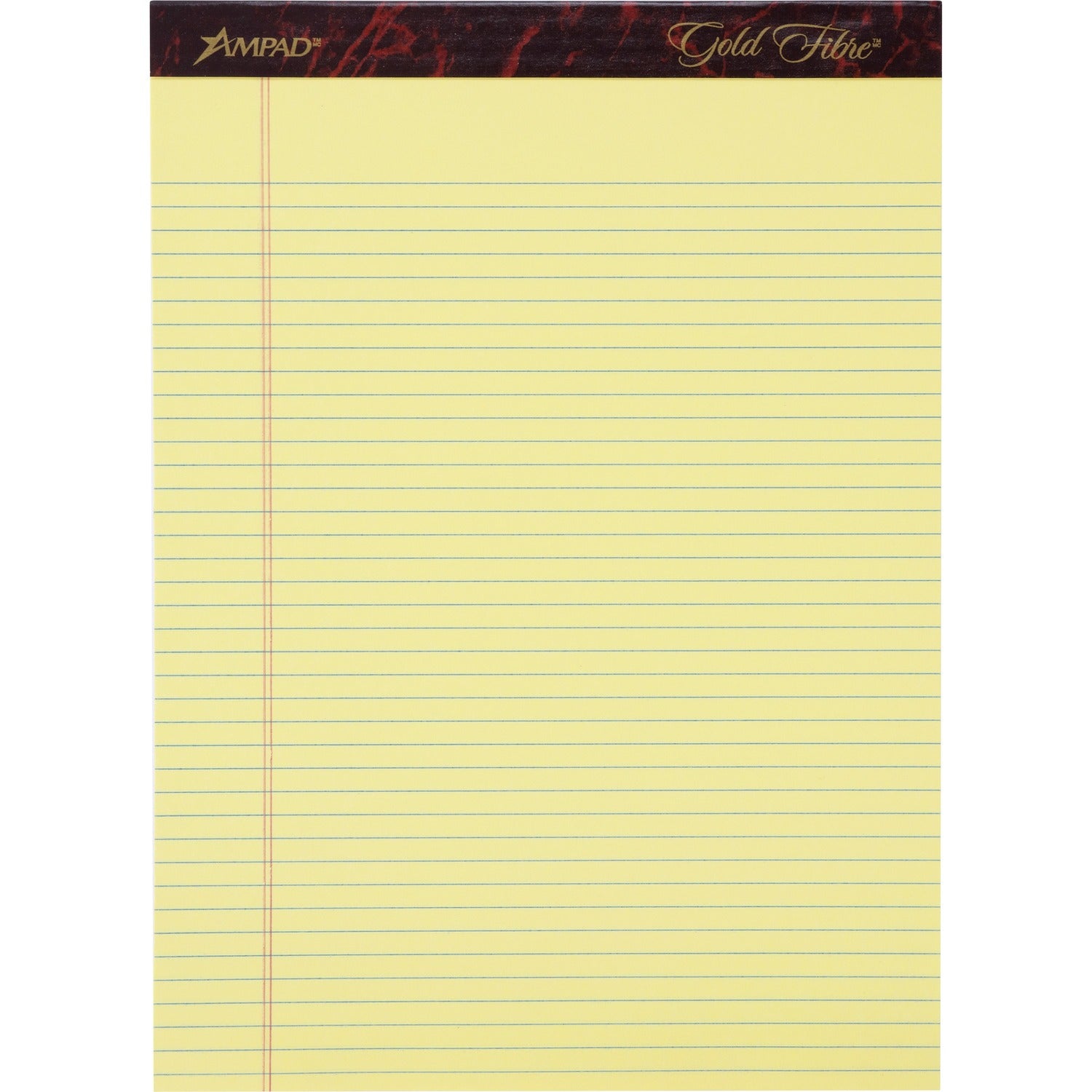 Ampad Gold Fibre Narrow Rule Writing Pads, 1 Dozen