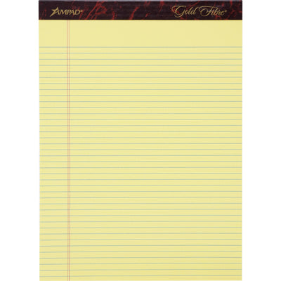 TOPS Ampad Gold Fibre Narrow Rule Writing Pads, 8 1/2" x 11 3/4", 1 Dozen — view 1
