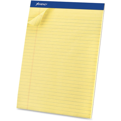TOPS Ampad Basic Perforated Writing Pads - Legal, 8 1/2" x 11 1/2", 1 Dozen — view 1