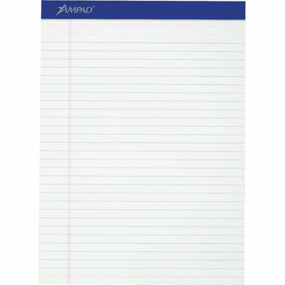 TOPS Ampad Perforated Ruled Pads - Letter, 8 1/2" x 11", 1 Dozen — view 1