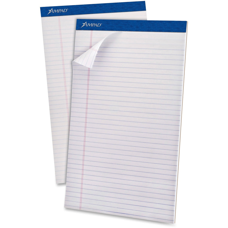 TOPS Ampad Perforated Ruled Pads - Legal, 8 1/2" x 14", 1 Dozen — view 1
