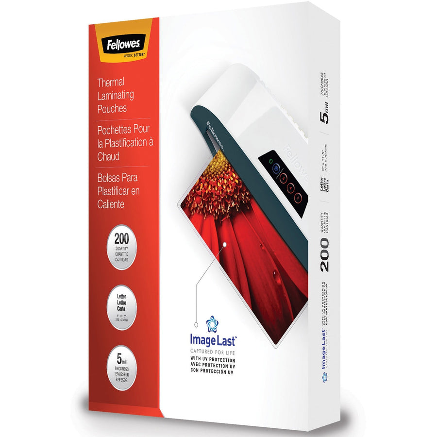Fellowes ImageLast Jam-Free Thermal Laminating Pouches, Clear, 1 Pack — view 1