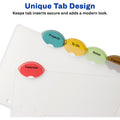 Avery Insertable Style Edge Plastic Mini Dividers for 3 Ring Binders, 5.5" x 8.5", 5-Tab Set, Multicolor, 1 Set (11118), Translucent, AVE11118