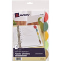Avery Insertable Style Edge Plastic Mini Dividers for 3 Ring Binders, 5.5" x 8.5", 5-Tab Set, Multicolor, 1 Set (11118), Translucent, AVE11118