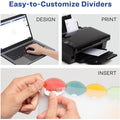 Avery Insertable Style Edge Plastic Mini Dividers for 3 Ring Binders, 5.5" x 8.5", 5-Tab Set, Multicolor, 1 Set (11118), Translucent, AVE11118