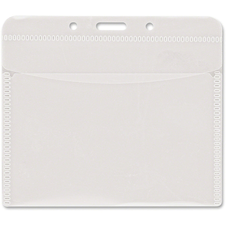 Advantus PVC-Free Horizontal Badge Holder, Clear, 50 / Pack — view 1