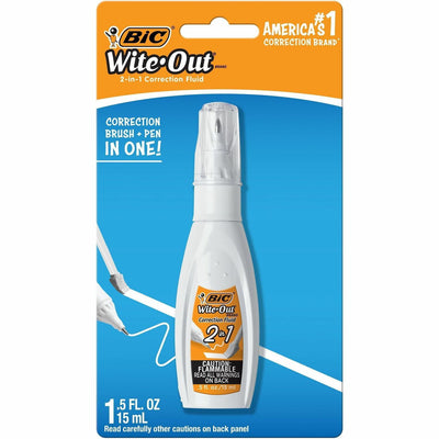 BIC Wite-Out Wite Out 2-in1 Correction Fluid, Fine, 6EA/BX 6BX/CT — view 1