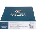 Business Source 1/3 Tab Cut Recycled Top Tab File Folder, Purple, 100 / Box, BSN44106