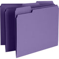 Business Source 1/3 Tab Cut Recycled Top Tab File Folder, Purple, 100 / Box, BSN44106