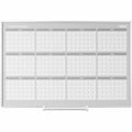 Bi-silque S.A MasterVision 48" 12-month Calendar Planning Board, White, BVCGA05106830