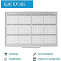 Bi-silque S.A MasterVision 48" 12-month Calendar Planning Board, White, BVCGA05106830