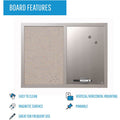 Bi-silque S.A MasterVision MV Fabric/Dry-erase Bulletin Board, BVCMX04331608
