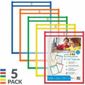 C-Line Reusable Dry Erase Pockets, Assorted Primary Colors, 9 x 12, 5/PK, 10 / Set, CLI40630