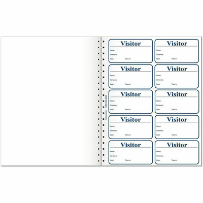C-Line Registry Log Visitor Badges, White, 1 Box — view 1