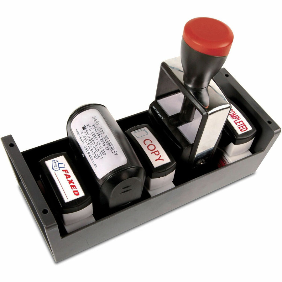 COSCO Standard Stamp/Dater Storage Tray, 3.62" x 3", Gray, Plastic, COS086211